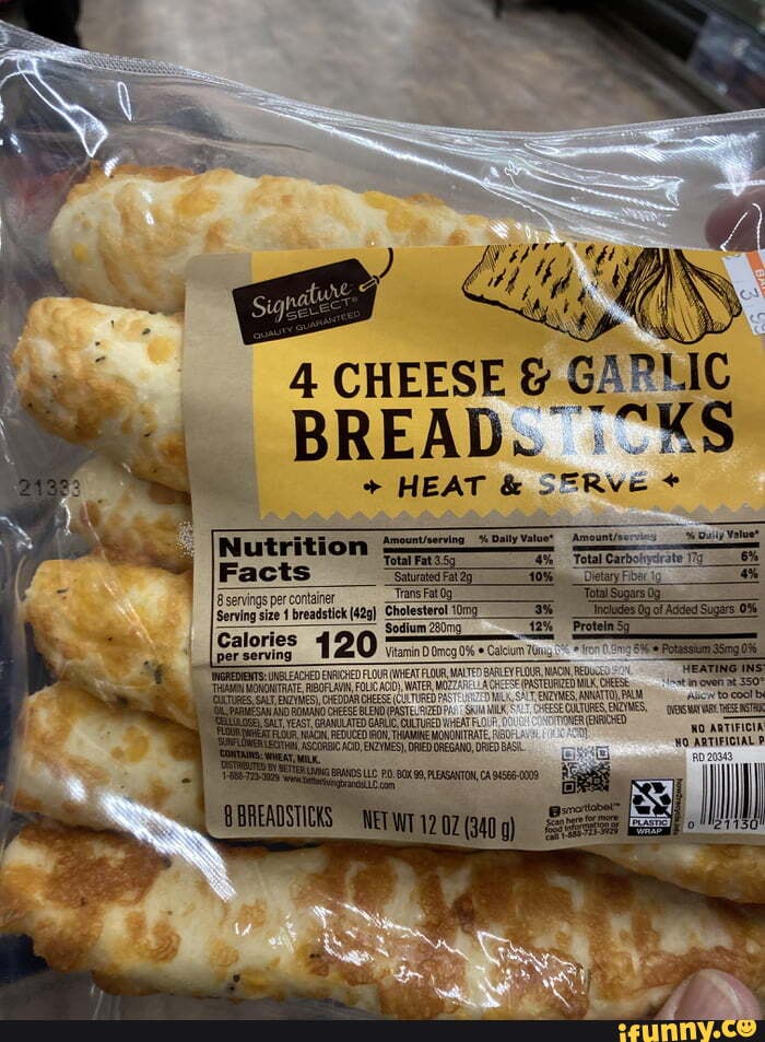 4 CHEESE & BREAD. SERVE Nutrition servings per container ecmintige eaat