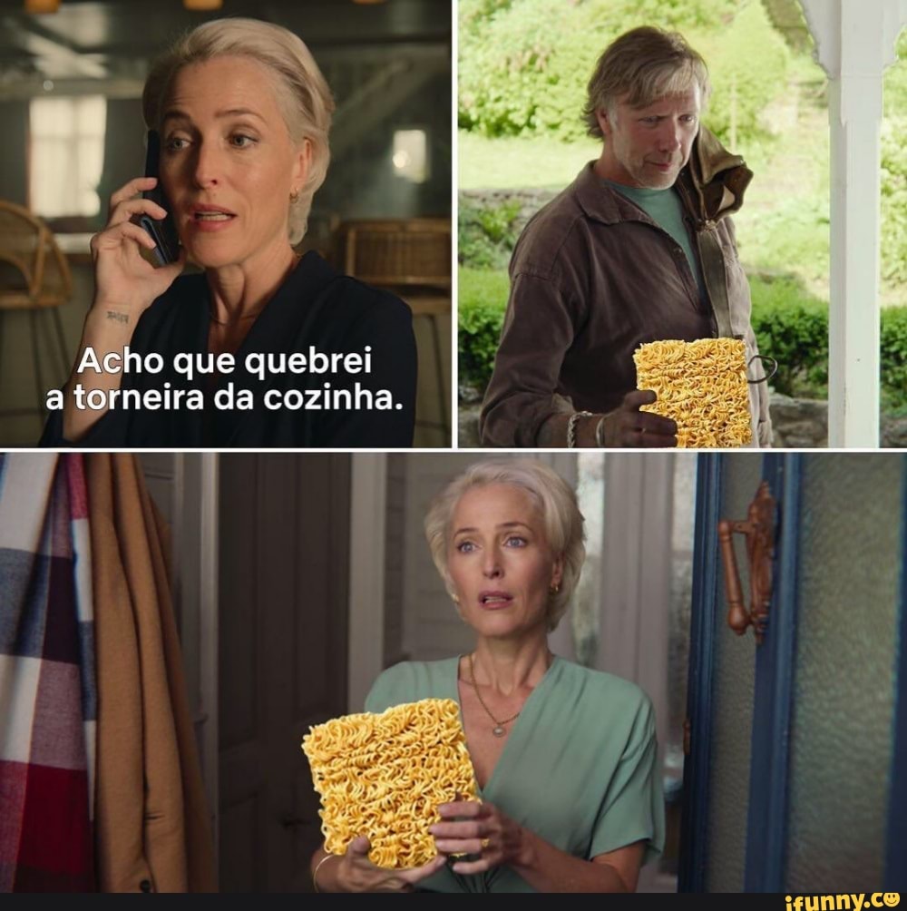 ho que quebrei
a torneira da cozinha.