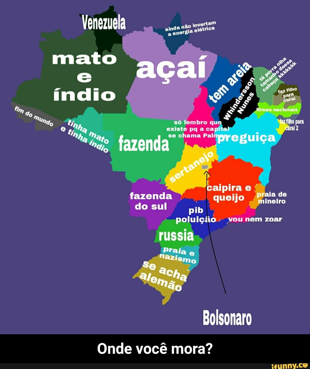 Venezuela
mato
não
e açai
só lembro que
existo
se fazenda chama Prebiica es capira e fazenda queijo mineiro do sul pib poluição vou nem zoar russia
Pazismo
ACho alen, ha do do
Bolsonaro
Onde você mora? - Onde você mora?