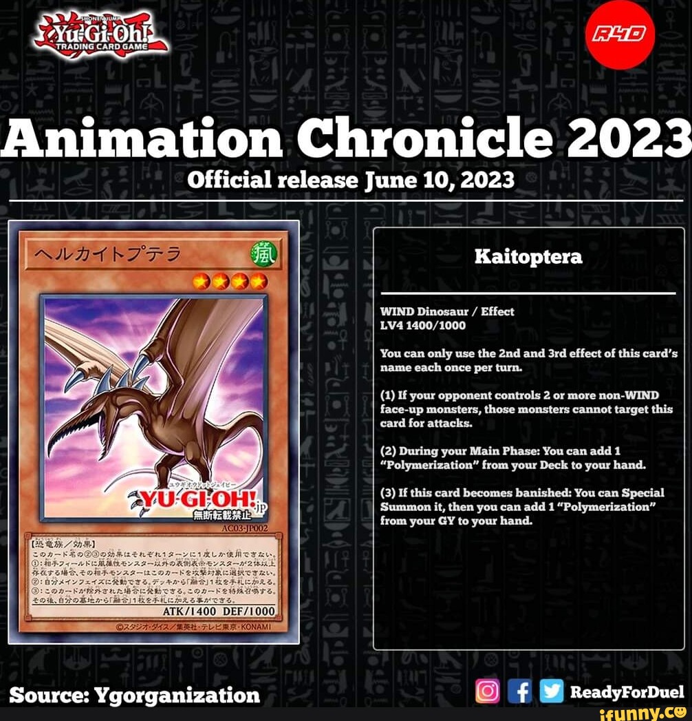 UeGiOh SSTRADING CARD GAME, Animation Chronicle 2023 Official release