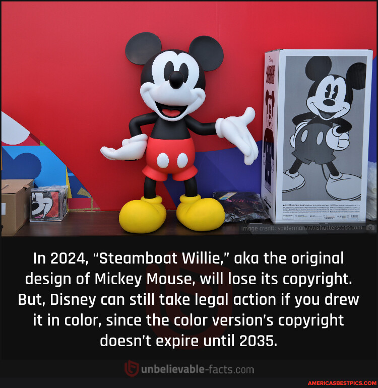 N/A In 2024, "Steamboat Willie," aka the original design of Mickey