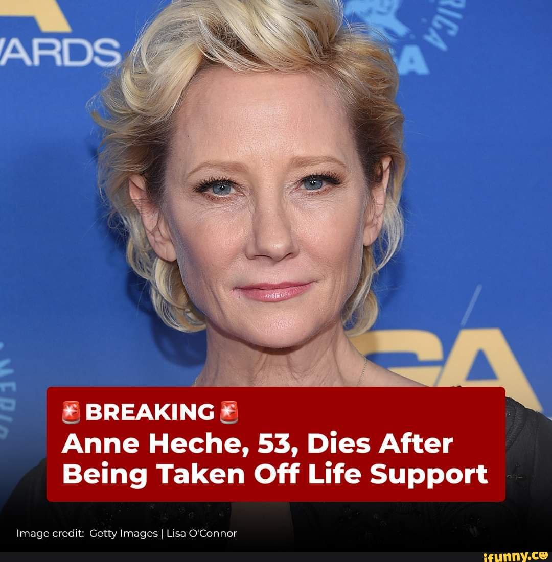 BREAKING Anne Heche, 53, Dies After Being Taken Off Life Support Image