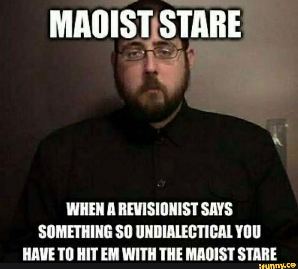 MAOIST STARE WHEN A REVISIONIST SAYS SOMETHING SO UNDIALECTICAL YOU ...