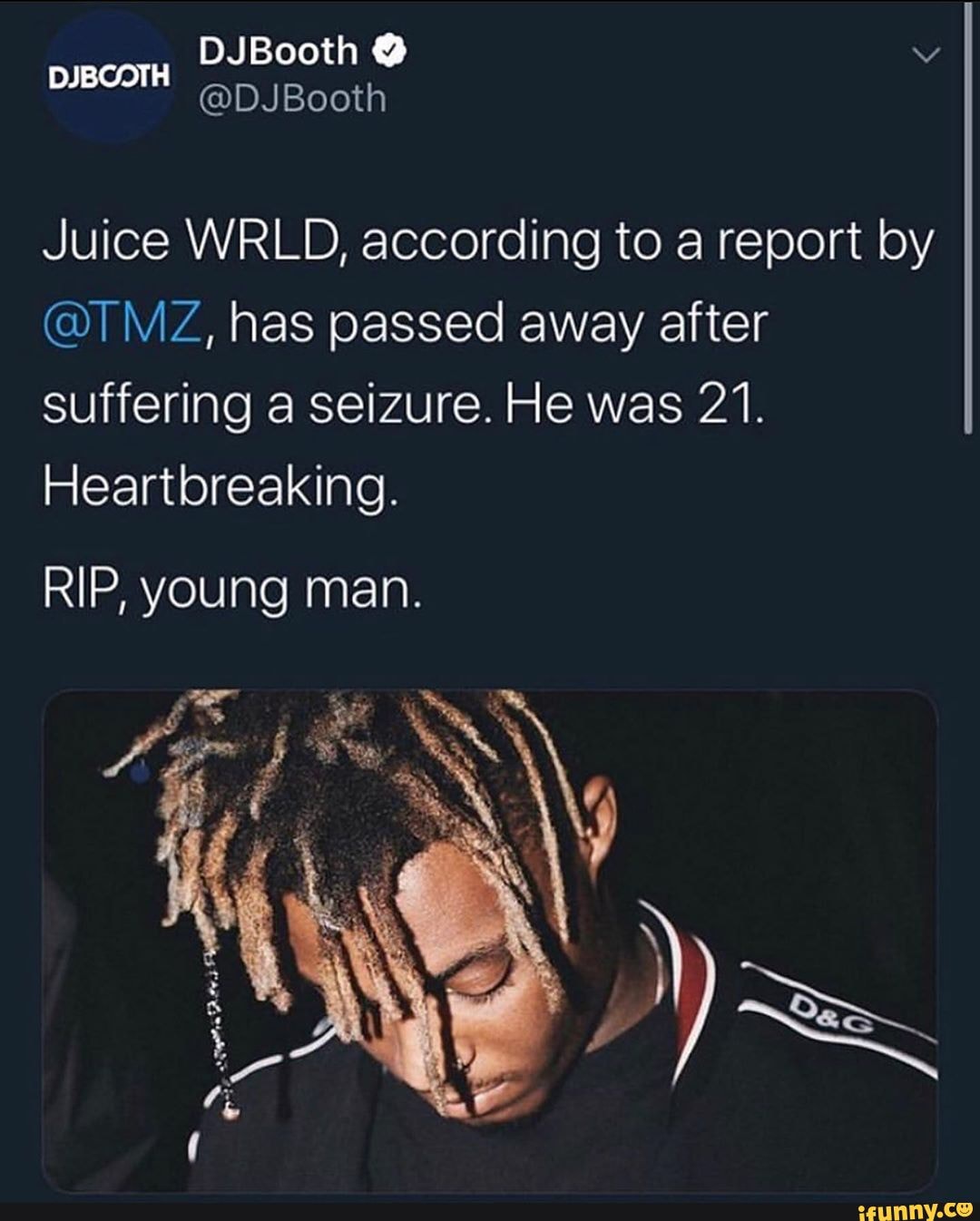 Juice WRLD, according to a report by IMZ, has passed away after