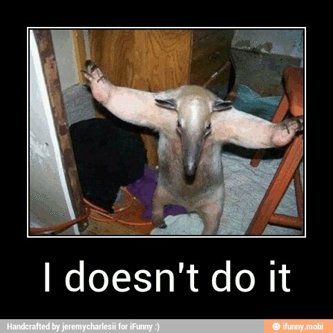 I
doesn'
t do it - I doesn't do it