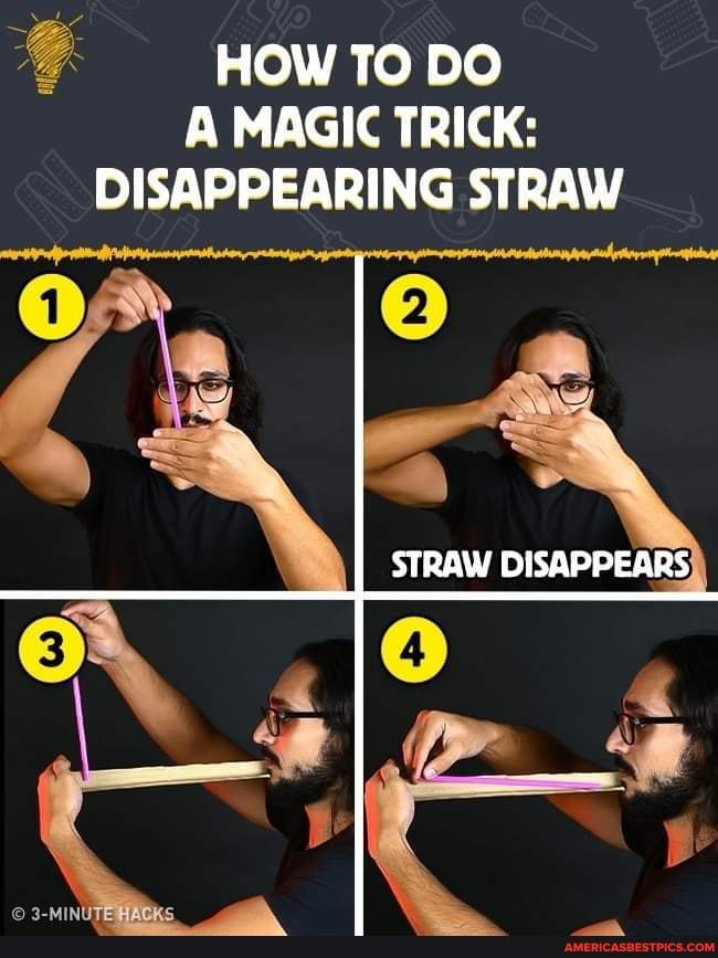 HOW TO DO A MAGIC TRICK DISAPPEARING STRAW STRAW DISAPPEARS America
