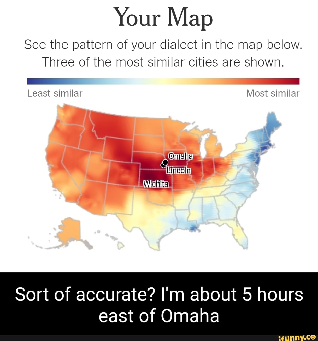 Your Map See the pattern of your dialect in the map below. Three of the