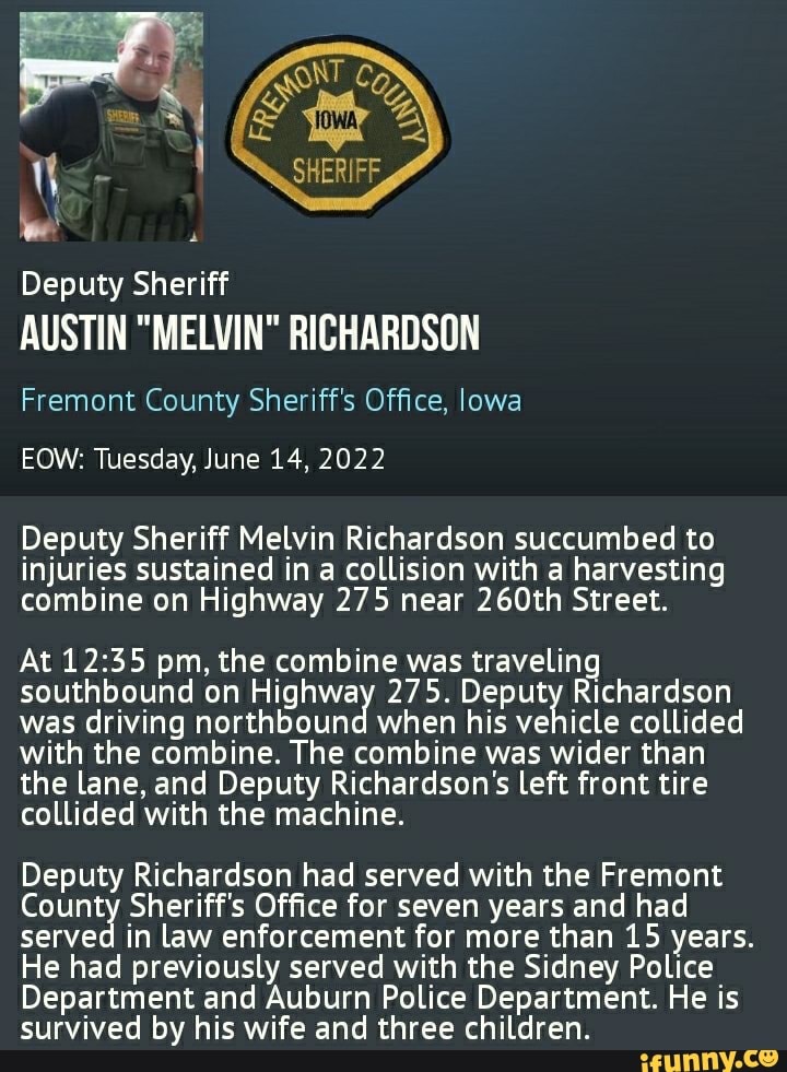 Deputy Sheriff AUSTIN "MELVIN" RICHARDSON Fremont County Sheriff's