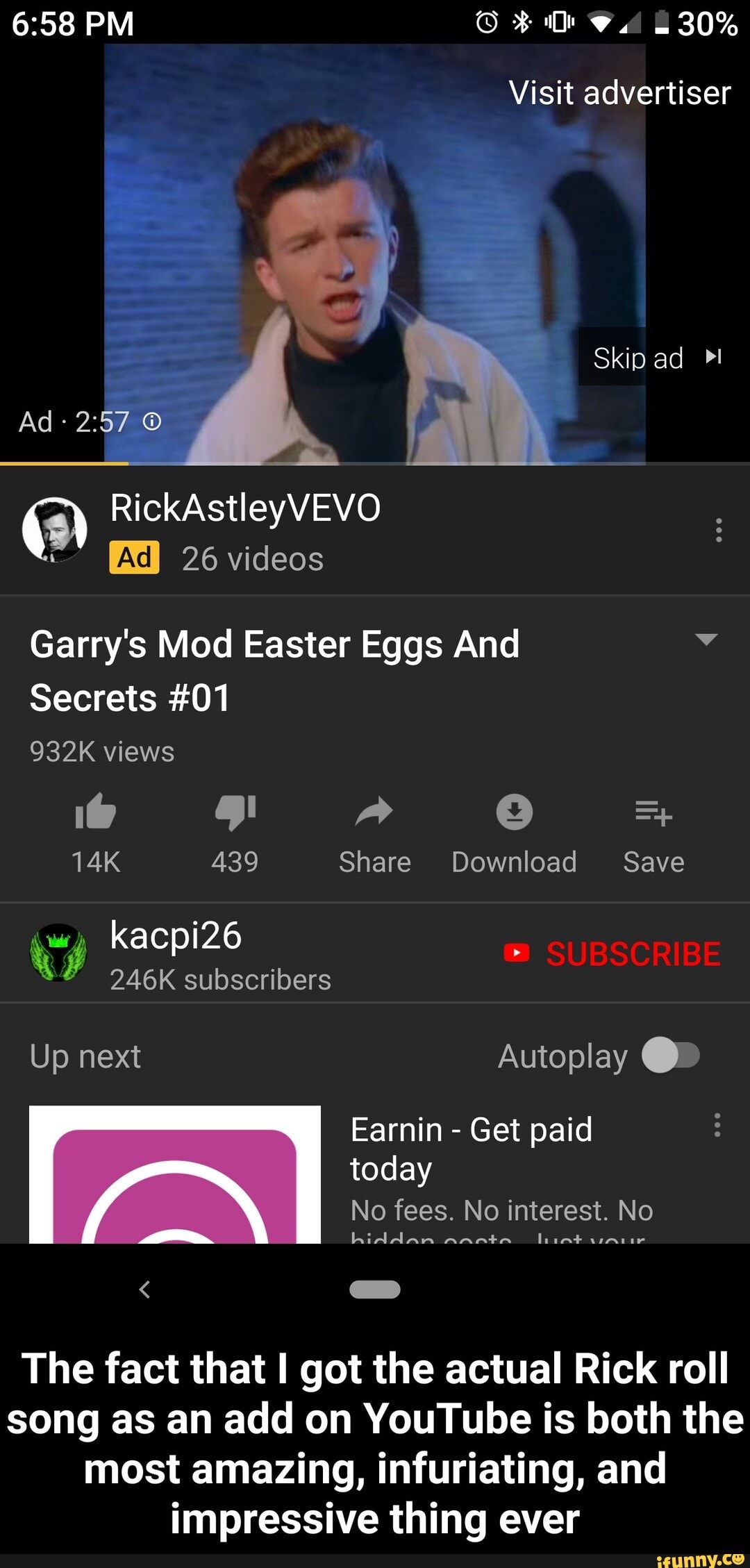 Rick Rolling All of  With a Paid Ad 