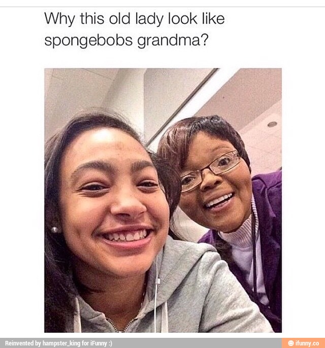 Why This Old Lady Look Like Spongebobs Grandma? - )