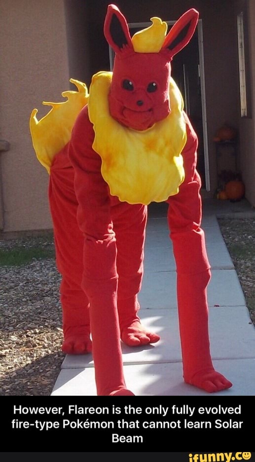 However Flareon Is The Only Fully Evolved Fire Type Pokemon That Cannot Learn Solar Beam However Flareon Is The Only Fully Evolved Fire Type Pokemon That Cannot Learn Solar Beam Ifunny