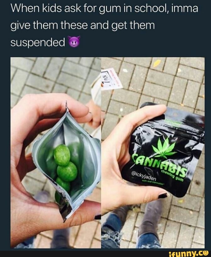 When kids ask for gum in school, imma give them these and get them