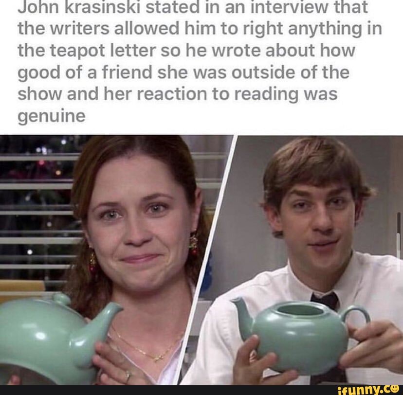 Onn krasinski stated In an Interview that the writers allowed him to