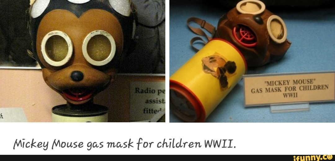 mickey mouse gas mask sticker