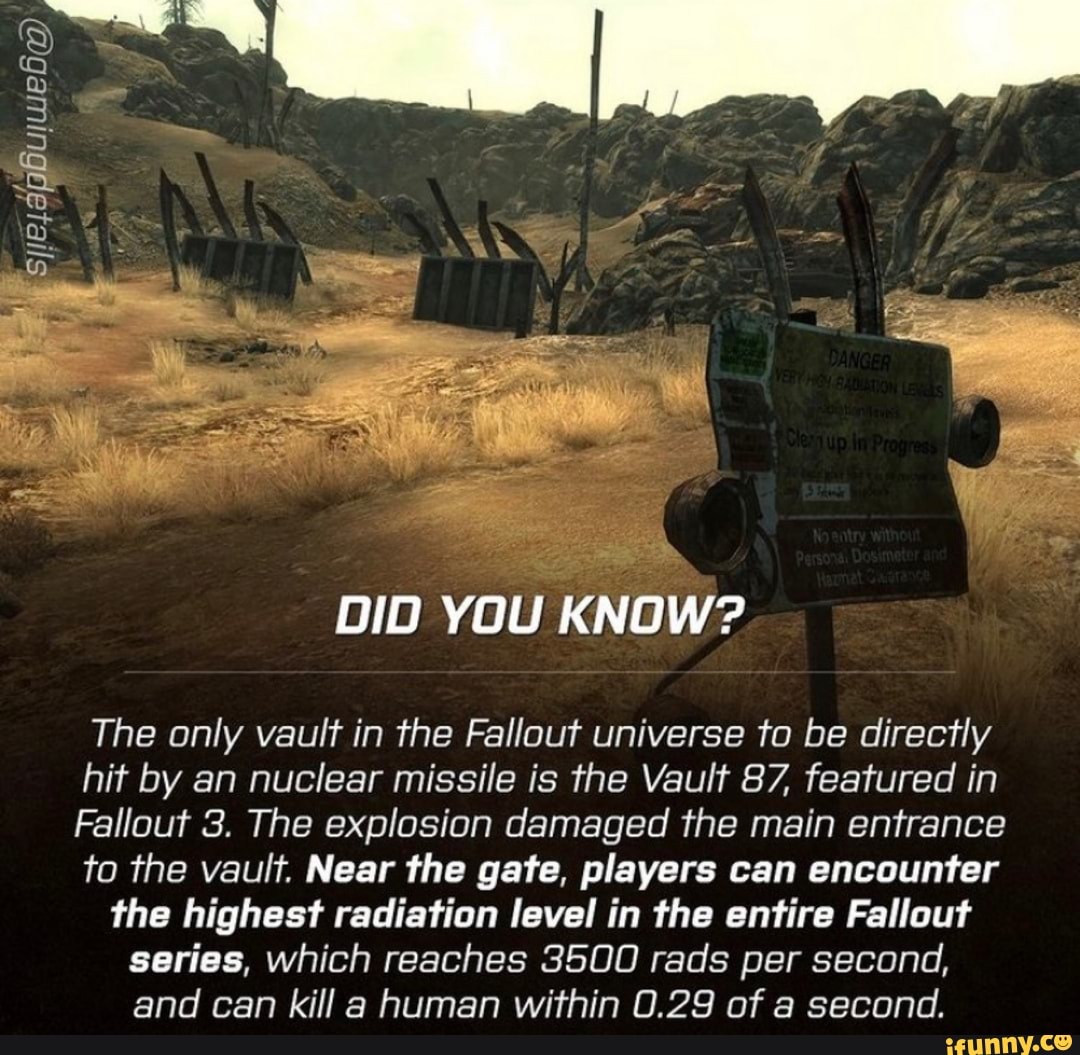 DID YOU KNOW? The Only Vault In The Fallout Universe To Be Directly Hit ...