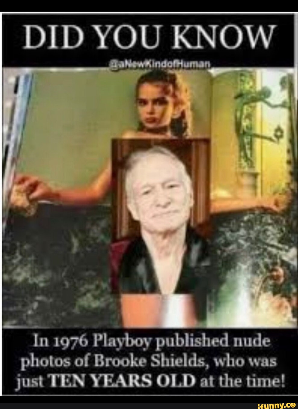 DID YOU KNOW In 1976 Playboy published nude photos of Brooke Shields, who  was just TEN YEARS OLD at the time! - iFunny