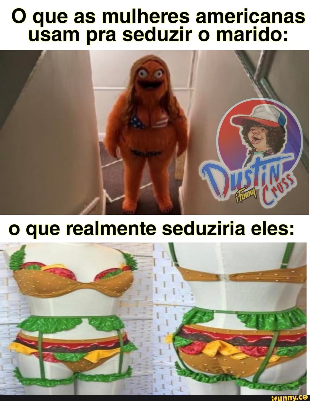 O que as mulheres americanas usam pra seduzir o marido:
o que realmente seduziria eles: