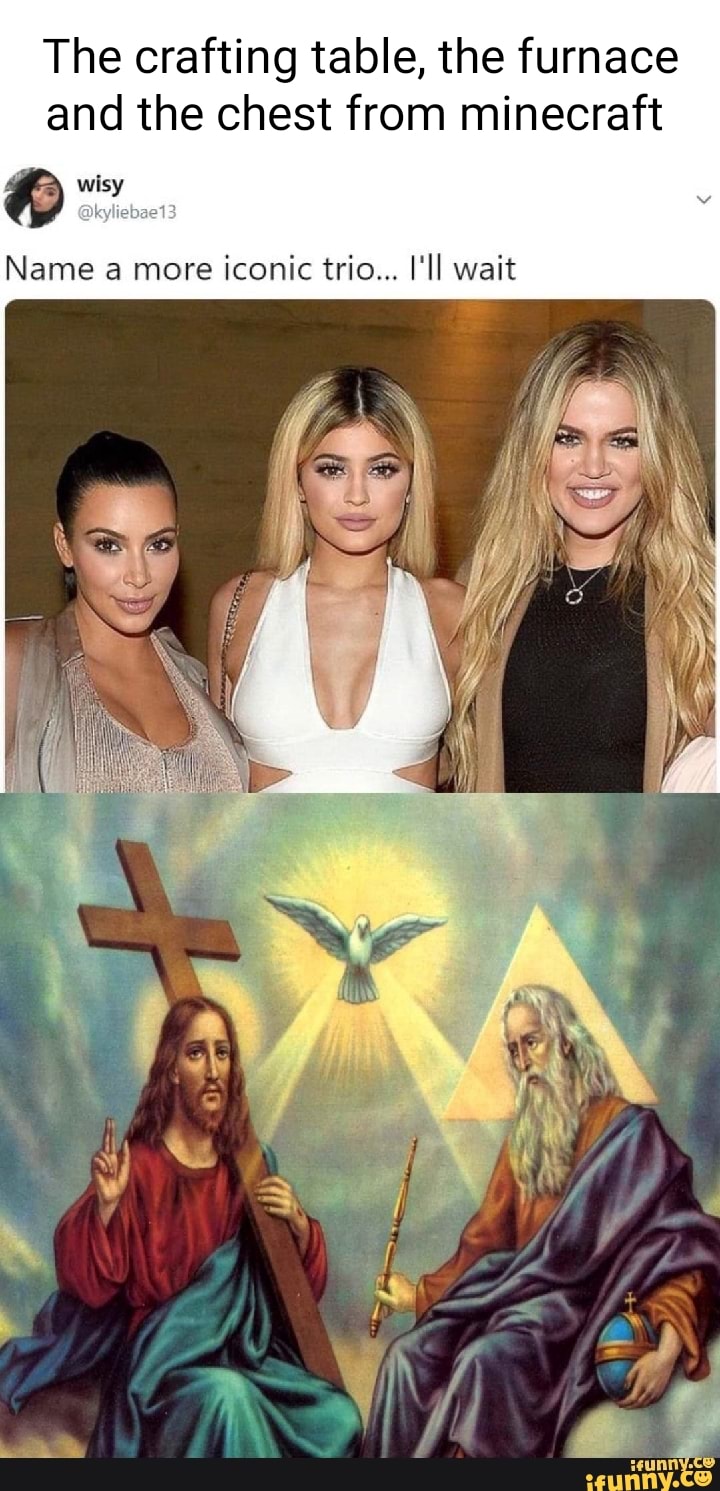 The crafting table, the furnace and the chest from minecraft Name a