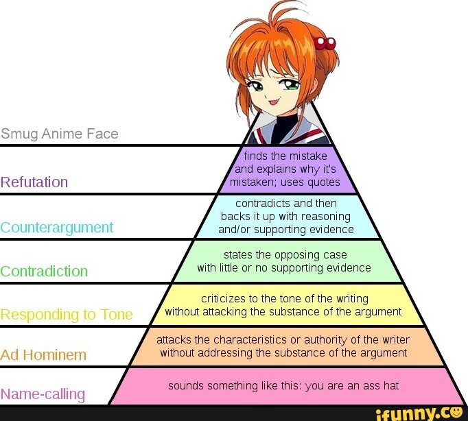 Smug Anime Face Counterargument Contradiction Responding to Tone finds ...