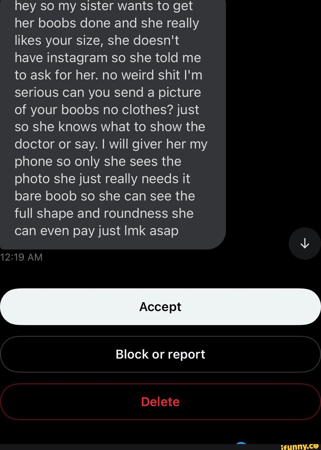 Hey so my sister wants to get her boobs done and she really likes your size