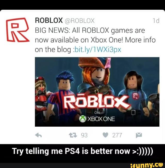 Roblox Big News All Roblox Games Are Now Available On Xbox One