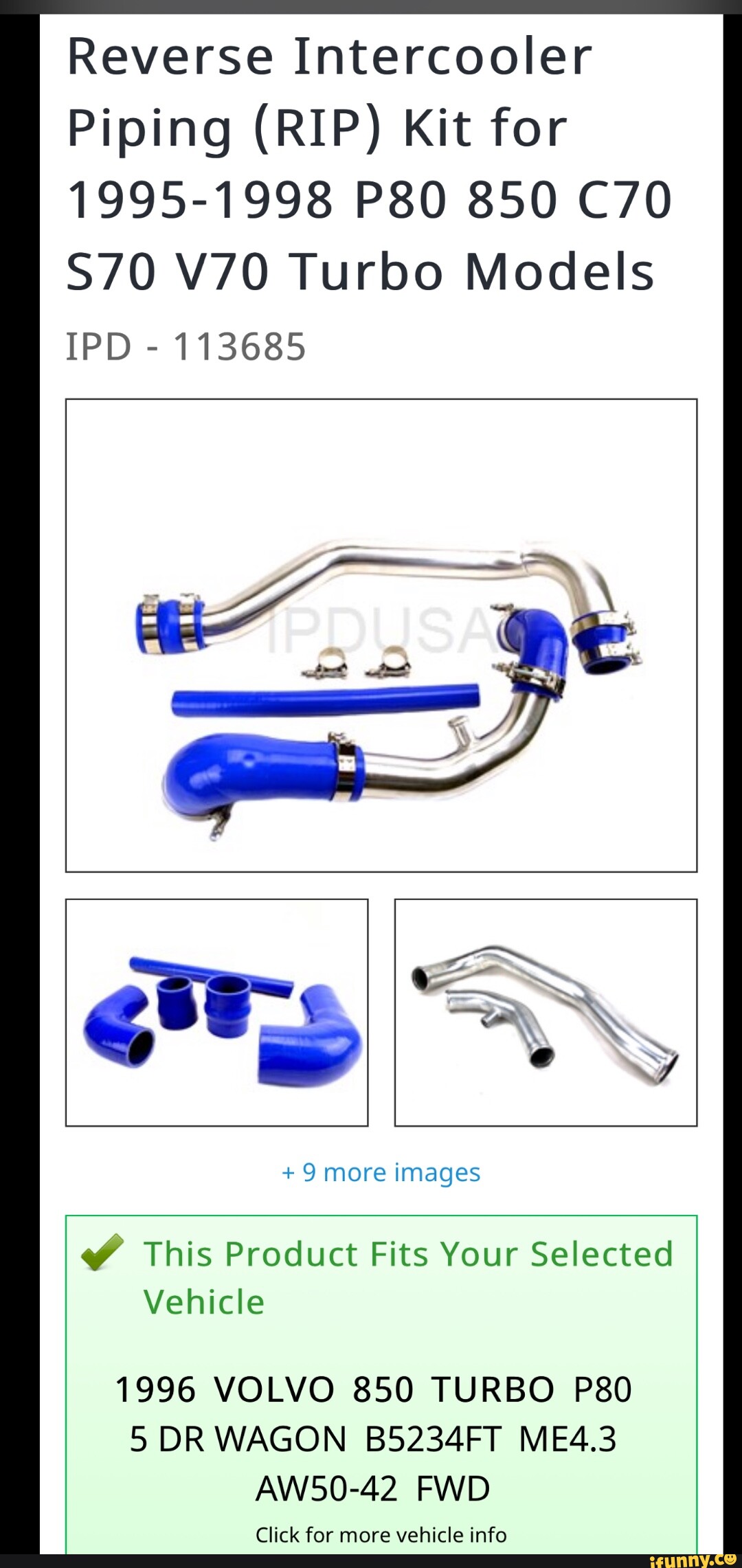 Reverse Intercooler Piping (RIP) Kit for 19951998 850 Turbo Models IPD