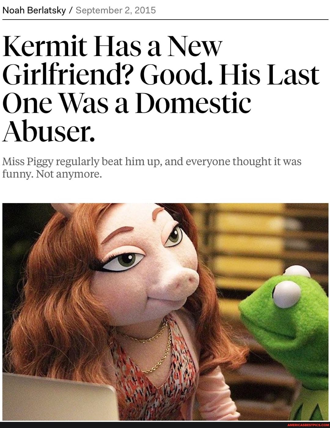 Miss piggy and kermit memes