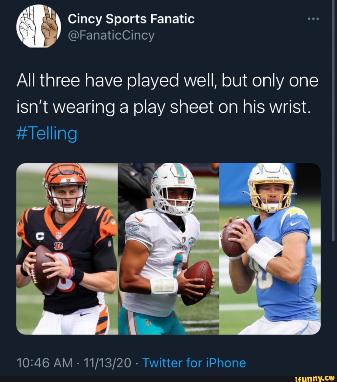 Cincy Sports Fanatic All three have played well, but only one isn't