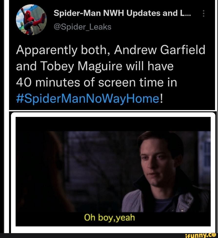 Spider-Man NWH Updates and L... @Spider_Leaks Apparently both, Andrew ...