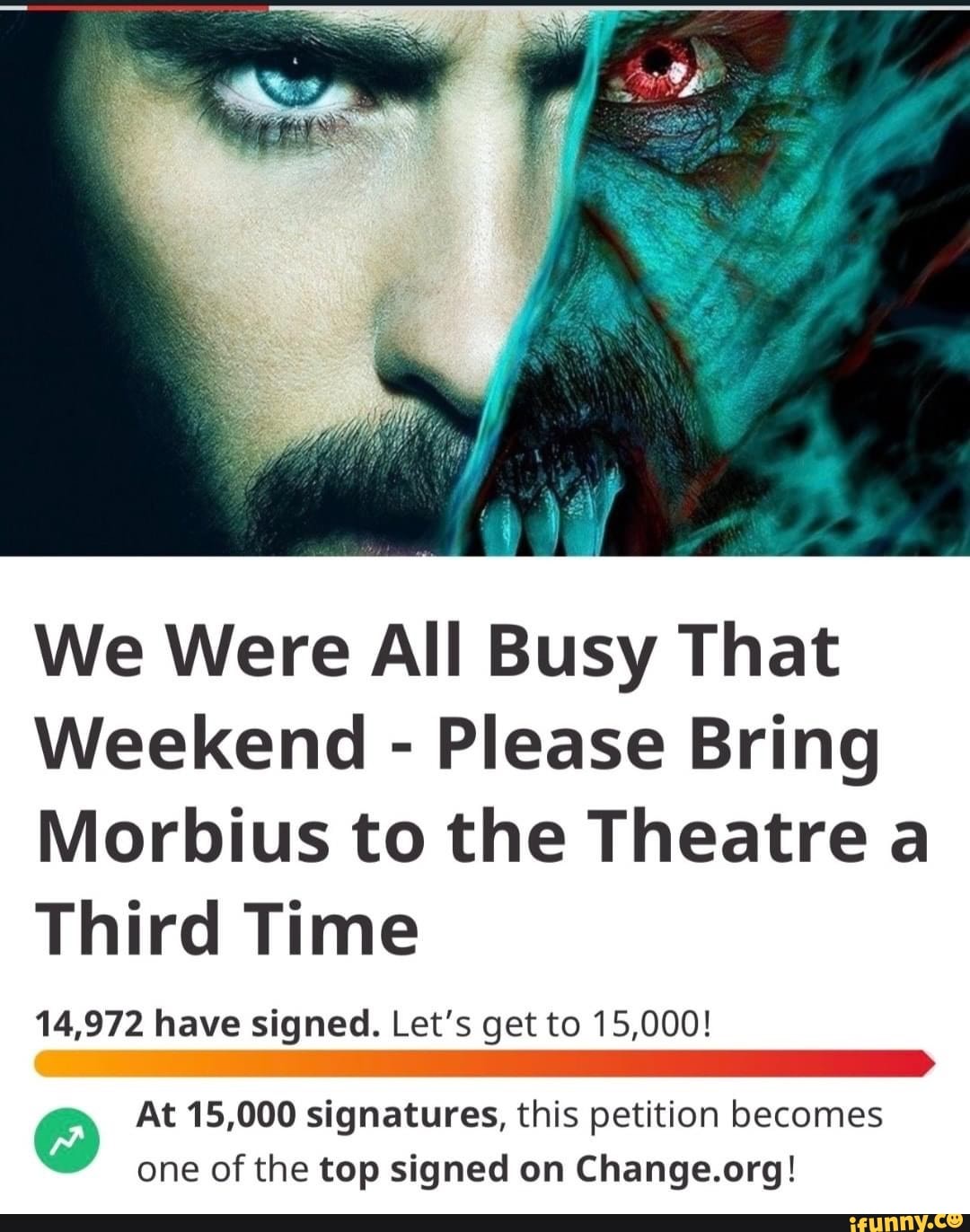 We Were All Busy That Weekend Morbius