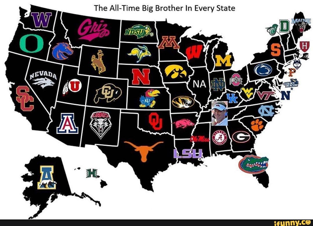 The AllTime Big Brother In Every State iFunny