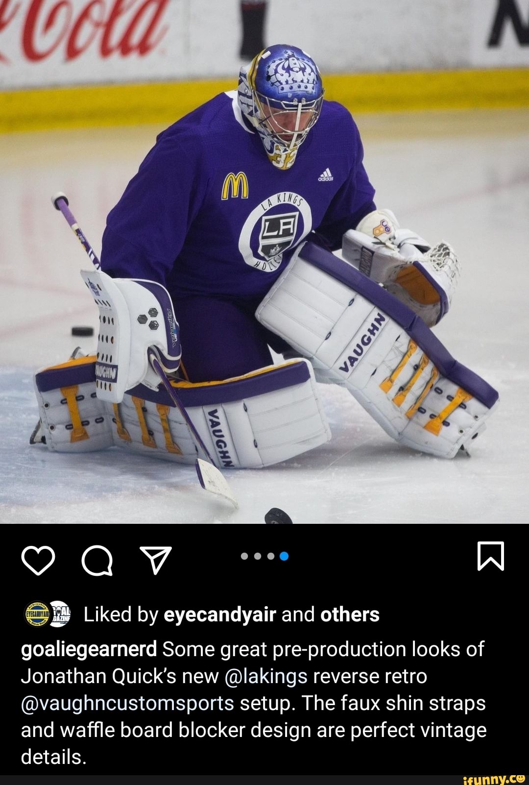 Hockey fans are drooling over Jonathan Quick's Reverse-Retro setup -  Article - Bardown