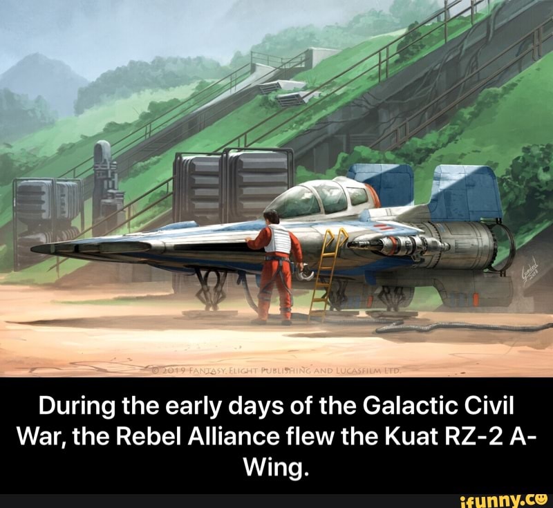 During the early days of the Galactic Civil
War, the Rebel Alliance flew the Kuat RZ-2 A-
Wing. - During the early days of the Galactic Civil War, the Rebel Alliance flew the Kuat RZ-2 A-Wing.