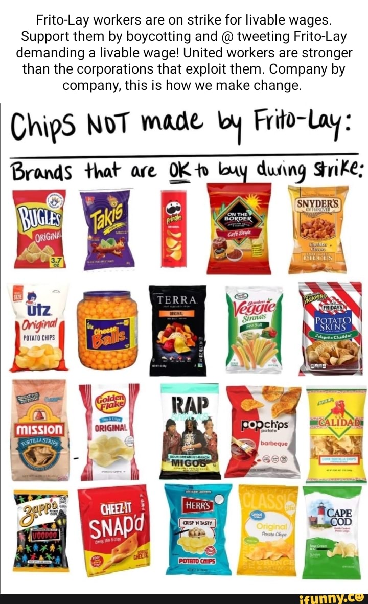 Frito-lay Workers Are On Strike For Livable Wages. Support Them By 