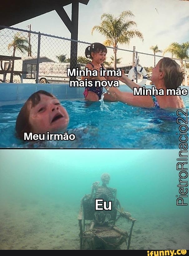 "Minha irmã -
"mais nova"-
Meu irmão
Eu
Minha mãe