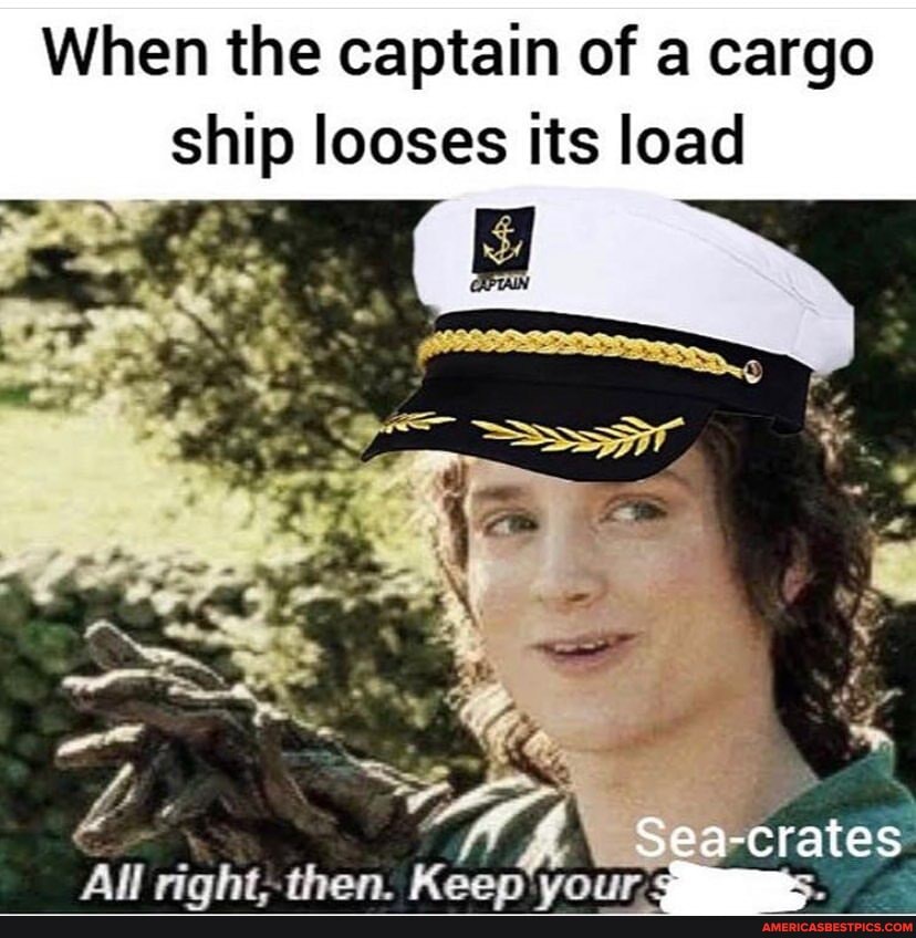When the captain of a cargo
ship looses its load
Sea-crates
All richt than Kaan' voir