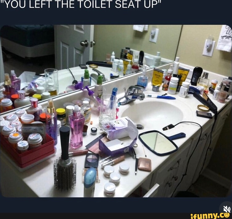 YOU LEFT THE TOILET SEAT UP" iFunny