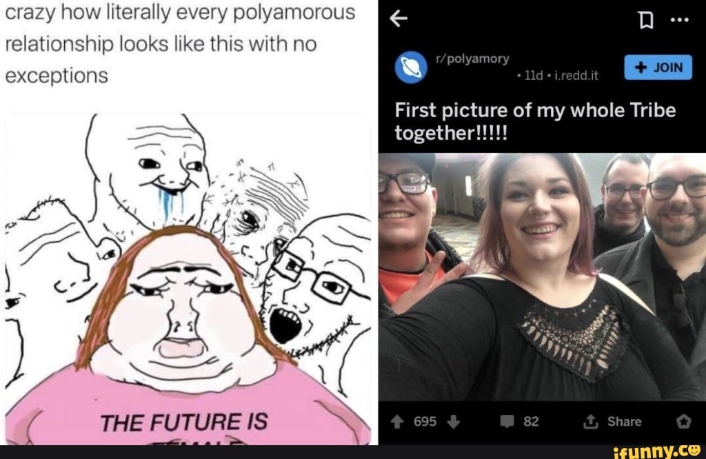 Crazy how literally every polyamorous relationship looks like this with no  exceptions & ?/polyamory First picture of my whole Tribe Share THE FUTURE  IS 
