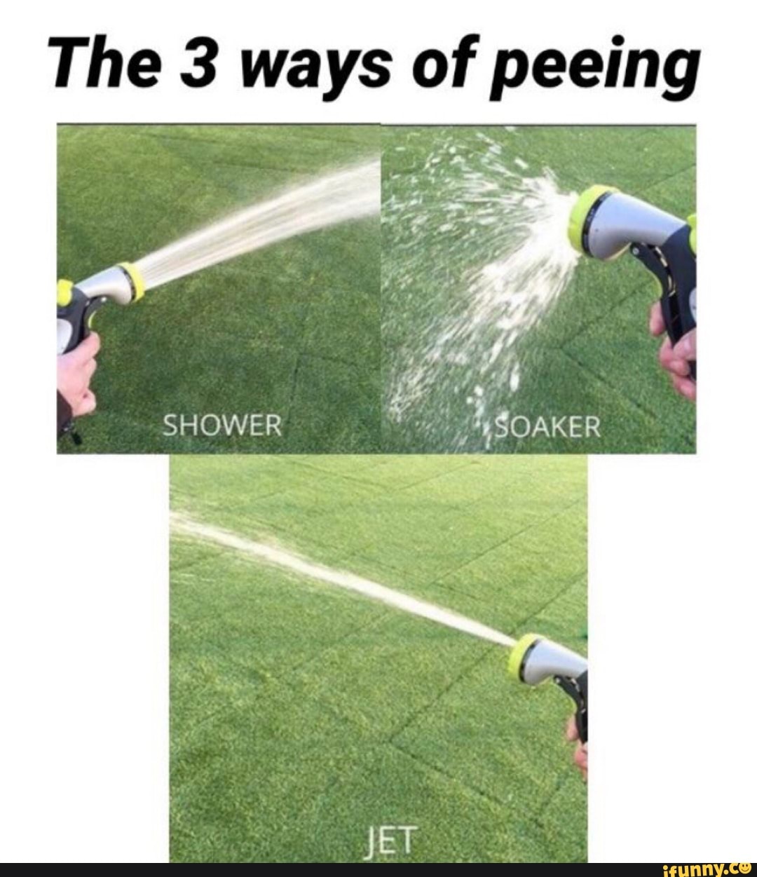 The 3 ways of peeing