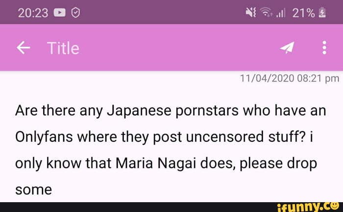 Maria nagai only fans
