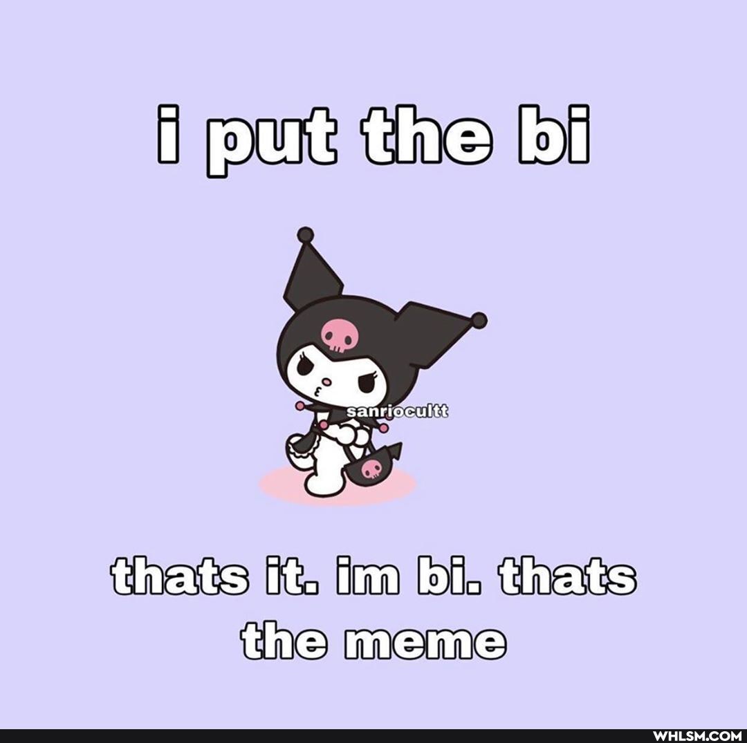 put the bi
thats it. im bi. thats the meme