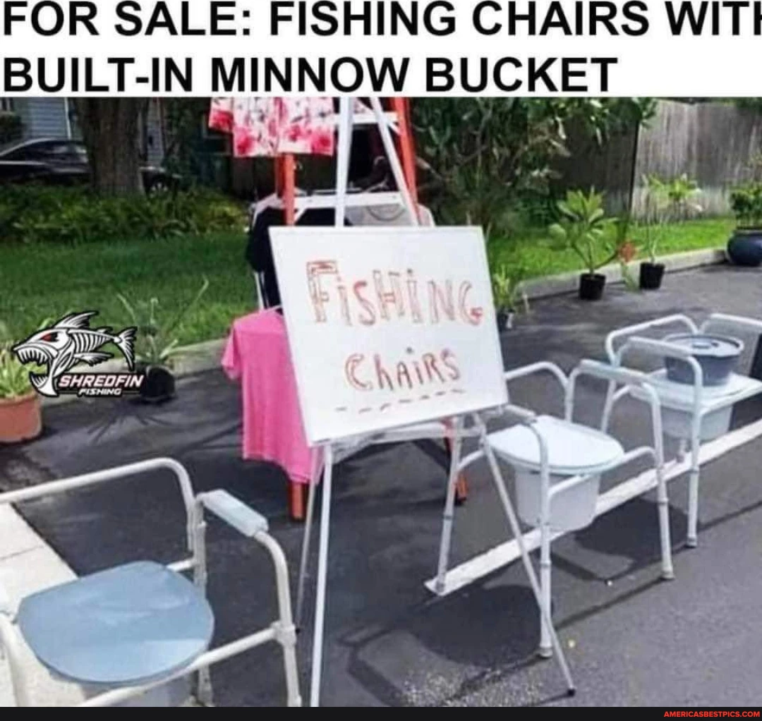 FOR SALE: FISHING CHAIRS WIT BUILT-IN MINNOW BUCKET