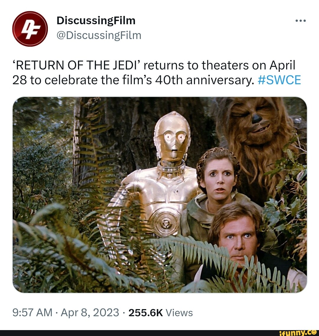 "RETURN OF THE JEDI' returns to theaters on April 28 to celebrate the