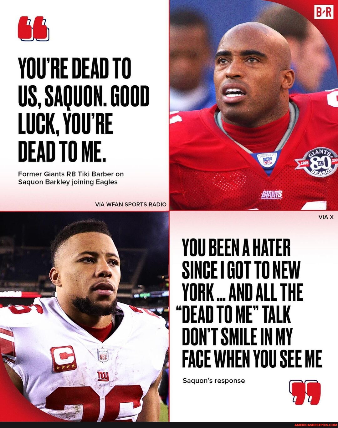 Saquon Claps Back At Tiki Barber After Signing With The Eagles 😳🍿 (via ...