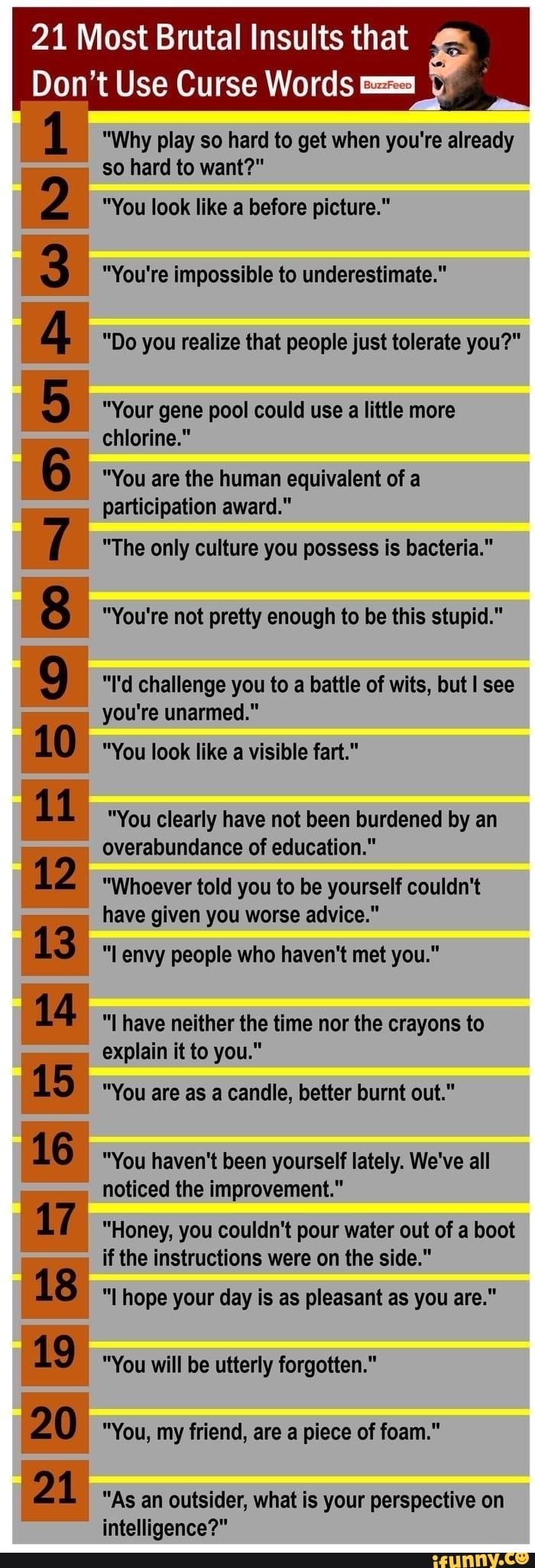 21 Most Brutal Insults That Don t Use Curse Words Why Play So Hard To