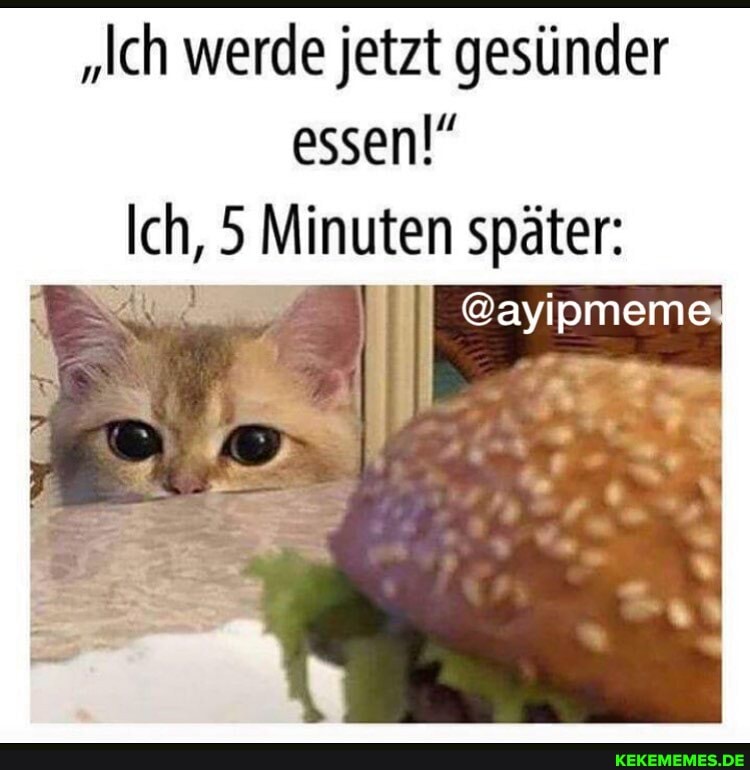 "\ch werde jetzt gesünder essen!"
Ich, Minuten Später: