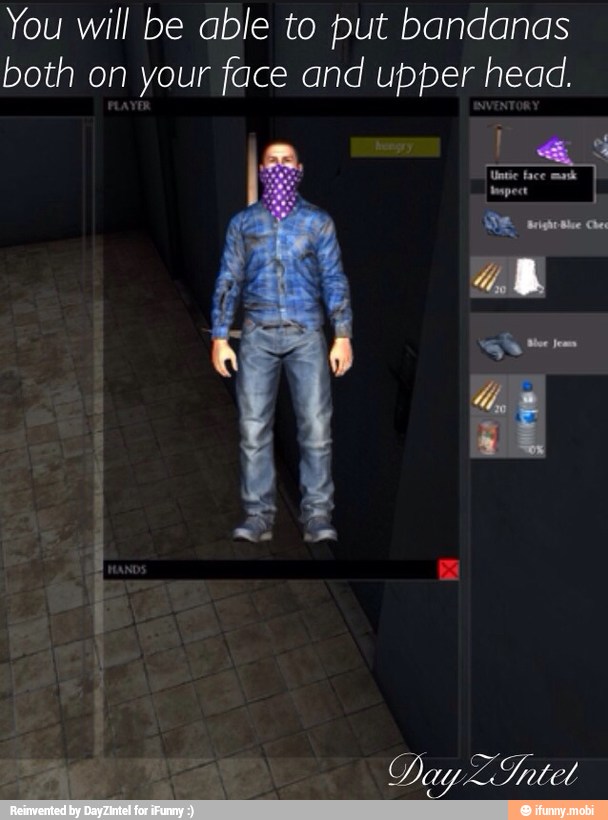 You will be able to put bandanas
both on your face and upper head.