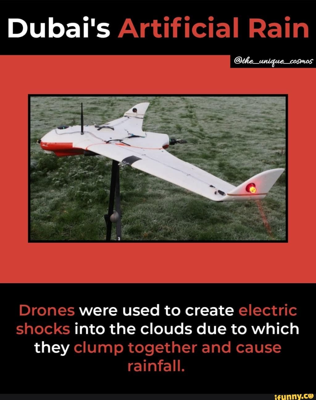 Dubai's Artificial Rain Drones were used to create electric shocks into