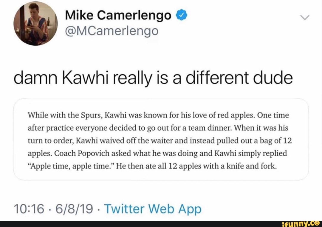 kawhi apples