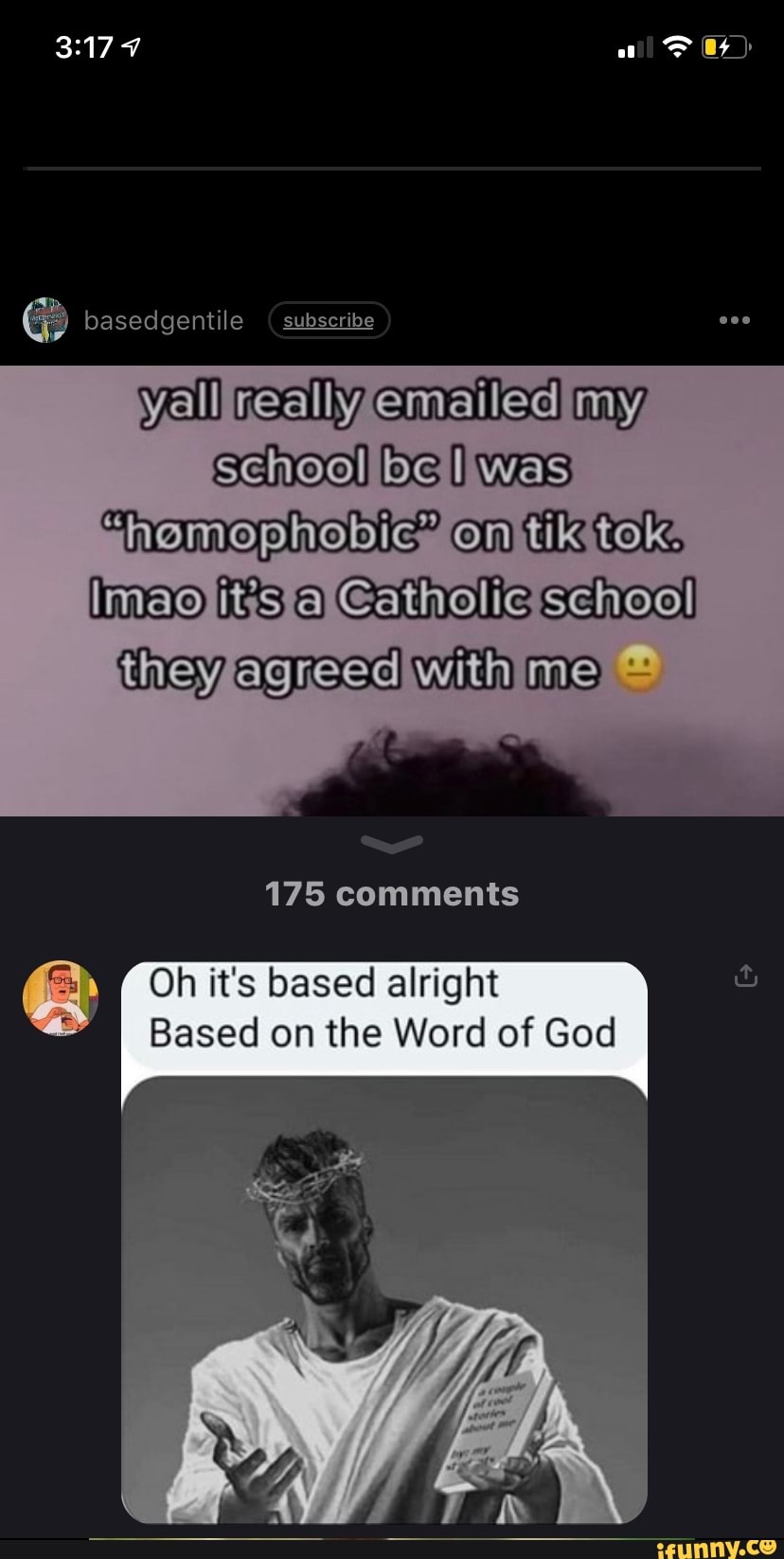 Basedgentile (subscribe yall really emailed my School bell was mao its ...